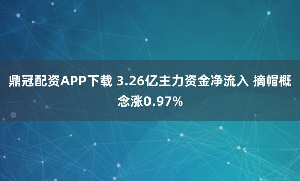 鼎冠配资APP下载 3.26亿主力资金净流入 摘帽概念涨0.97%