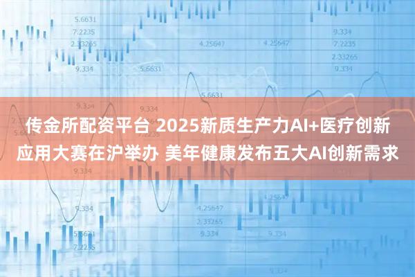 传金所配资平台 2025新质生产力AI+医疗创新应用大赛在沪举办 美年健康发布五大AI创新需求