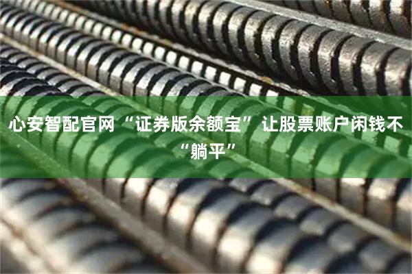 心安智配官网 “证券版余额宝” 让股票账户闲钱不“躺平”